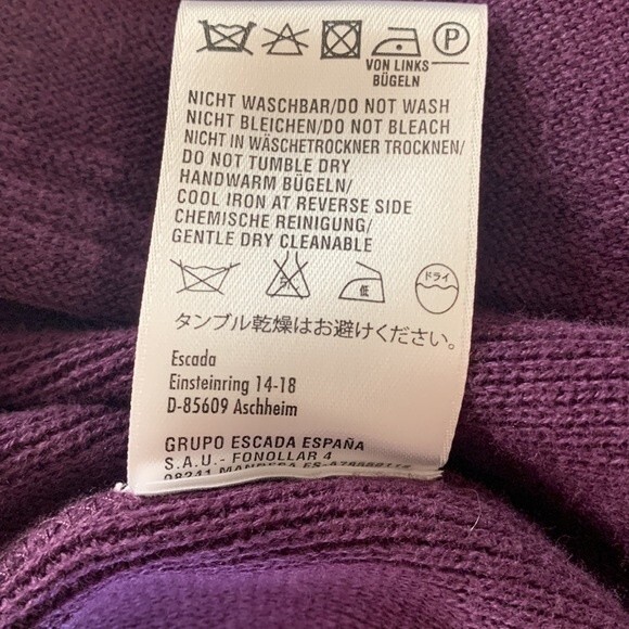 ESCADA SPORT Mock Neck Knee-Length jacket. Purple. Small - Picture 10 of 12